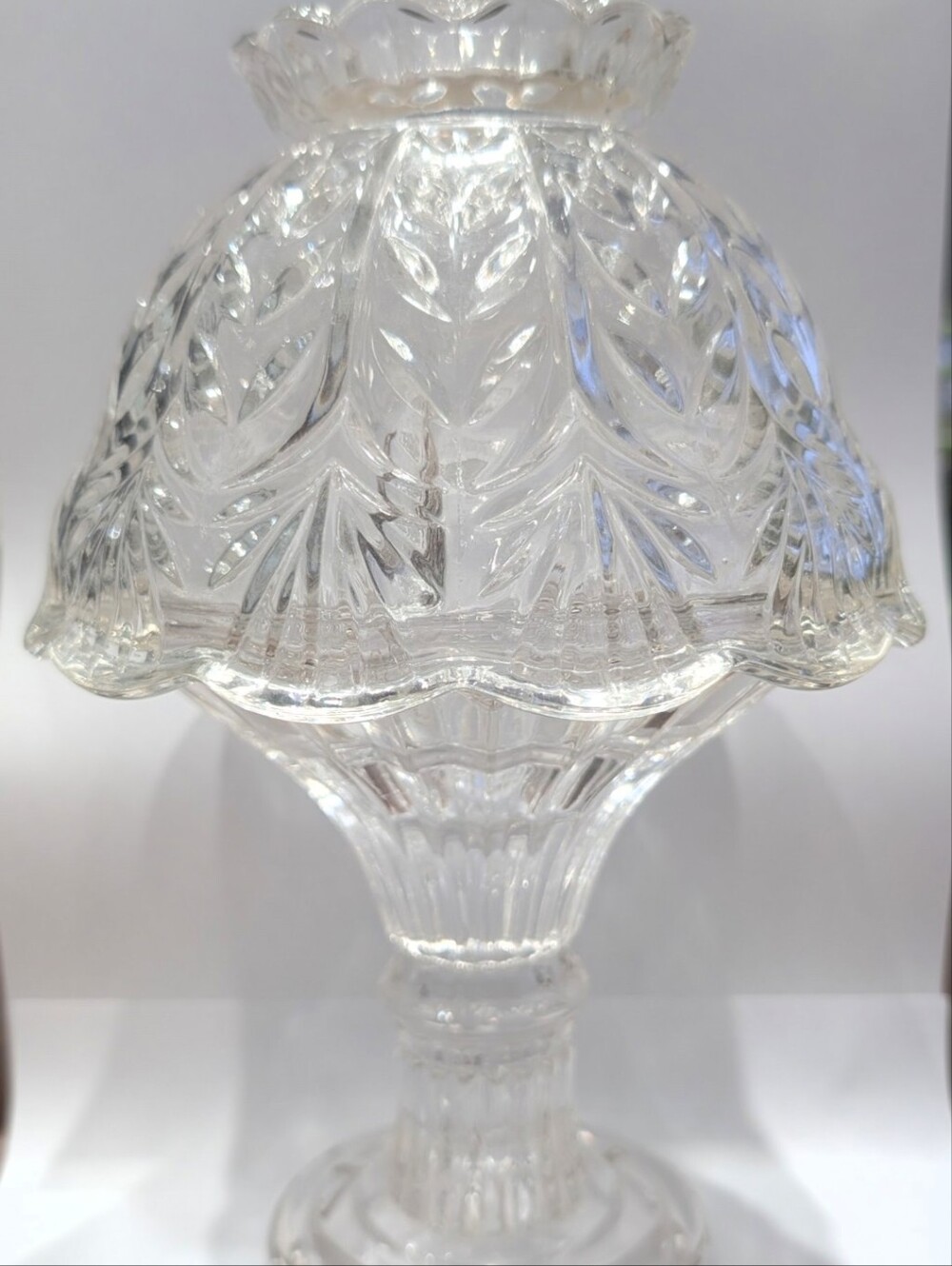 Portico Lead - VTG Crystal Fairy Lamp Candle Holder Clear Fifth Avenue